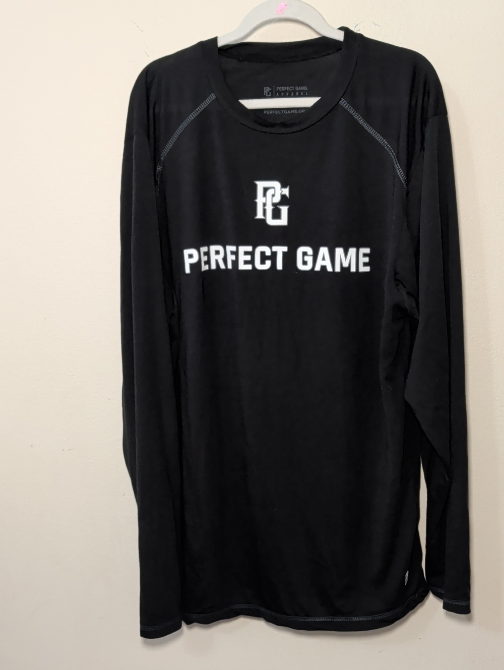 Perfect Game Apparel Long-Sleeve T-shirt Black White Baseball Boys Size XL